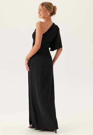 Ruched One Shoulder Gown