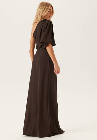 Ruched One Shoulder Gown