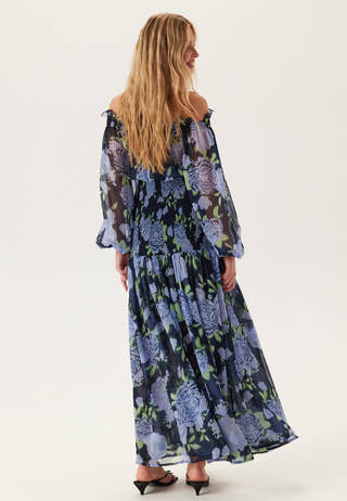 Smock Off Shoulder Maxi Dress