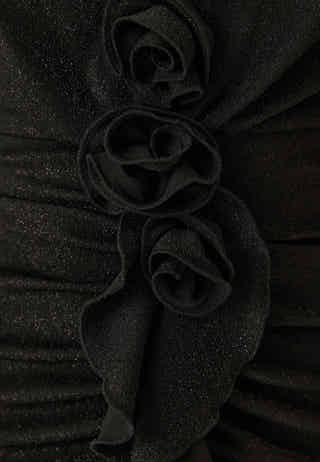 Sparkling Low V-neck  Slit Gown