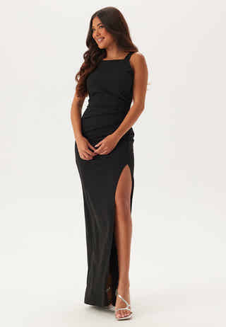 Square Neck Slit Maxi Dress