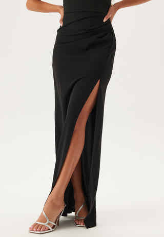 Square Neck Slit Maxi Dress