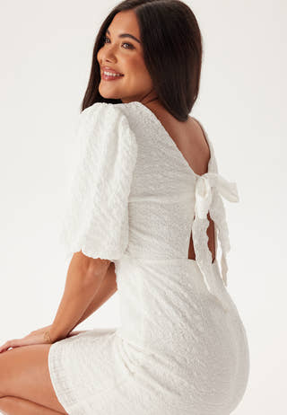 Structured Bow Short Dress