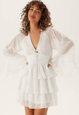 Triple Flounce Short Dress