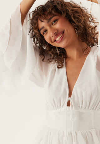 Triple Flounce Short Dress