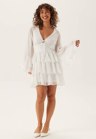 Triple Flounce Short Dress