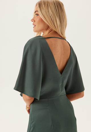 Wrap Satin Ankle Dress