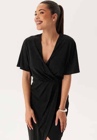 Wrap Slit Maxi Dress