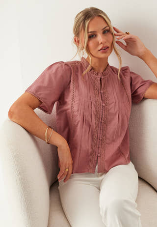 Pleated Detail Blouse