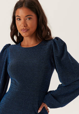 Puff Sleeve Sparkling Dress