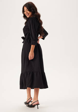 Puff Sleeve Structured Dress