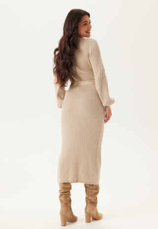 Rib Knitted Cardigan Dress