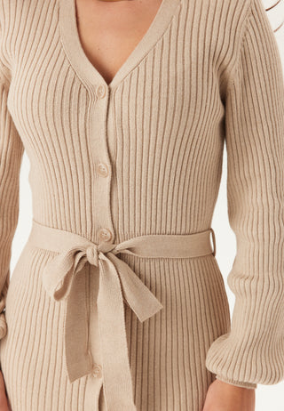 Rib Knitted Cardigan Dress
