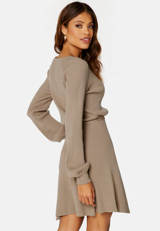 bubbleroom-rib-knitted-skater-dress-dark-beige_1