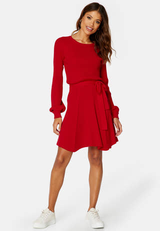Rib Knitted Skater Dress