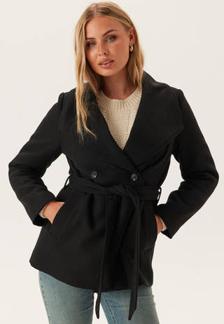 Short Wool Blend Coat