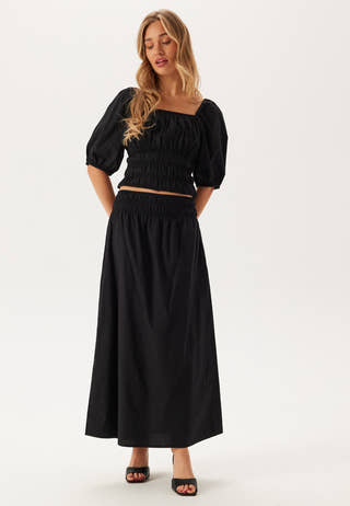 Smock Waist Maxi Skirt