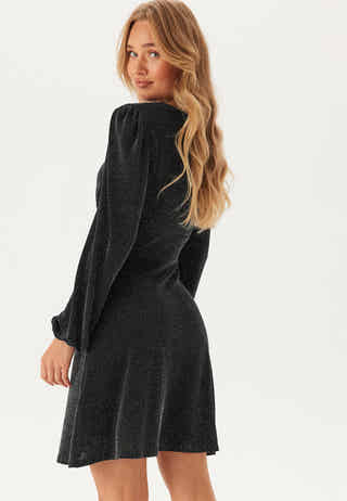 Sparkling Puff Sleeve Dress