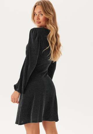 Sparkling Puff Sleeve Dress
