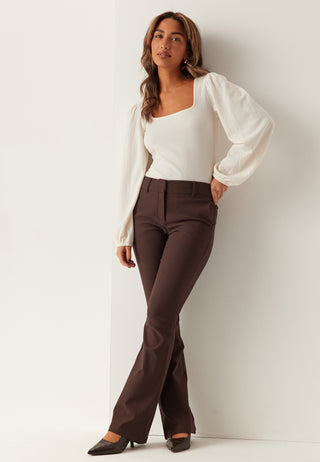 Square Neck Balloon Sleeve Top