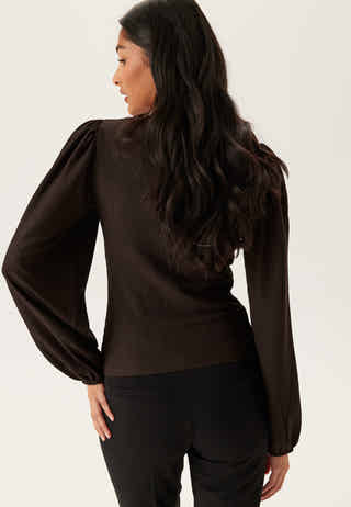Square Neck Balloon Sleeve Top