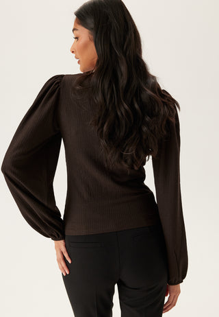 Square Neck Balloon Sleeve Top