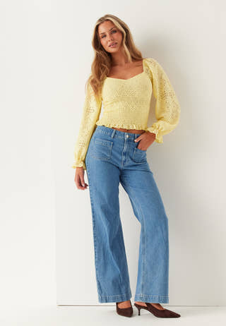 Square Neck Smock Top