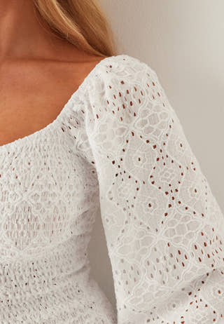 Square Neck Smock Top