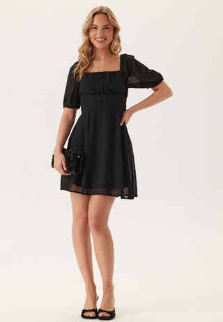 Square Neck S/S Georgette Dress