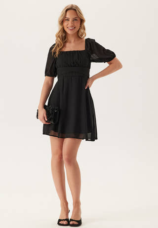 Square Neck S/S Georgette Dress