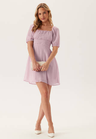 Square Neck S/S Georgette Dress