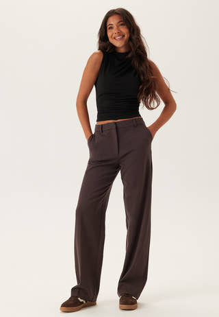 Straight High Waist Suit Trousers