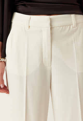 Straight High Waist Suit Trousers