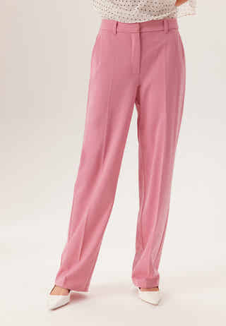 Straight High Waist Suit Trousers