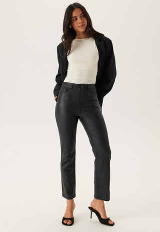 Straight Leg Coated Jeans