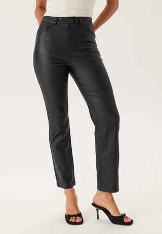 Straight Leg Coated Jeans