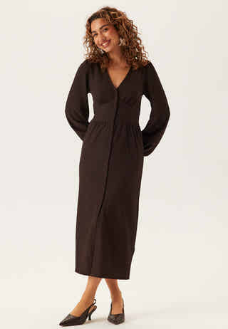 Structure Button Midi Dress