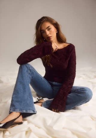 Structure Long Sleeve Top