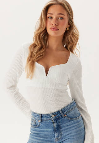 Structured V-Neck Top