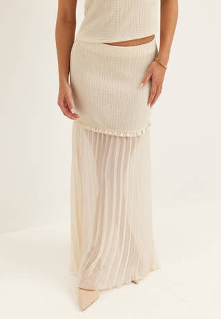 Strucure Combined Maxi Skirt