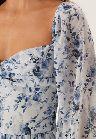 Twist Detail Flounce Dress