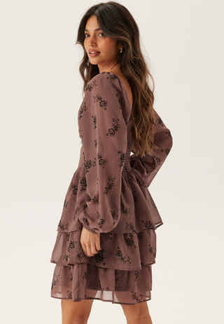 Twist Detail Flounce Dress