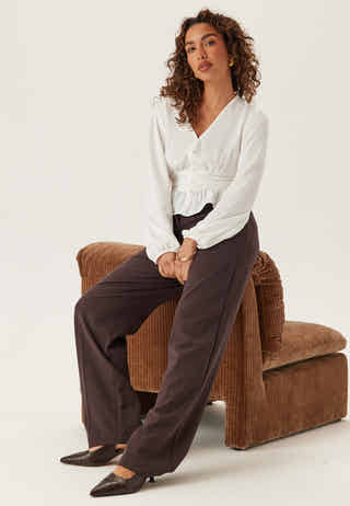 V-neck Button Blouse