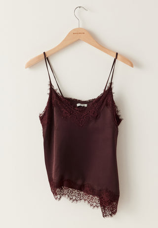 Viscose Satin Lace Singlet