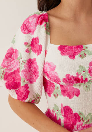 Volume Sleeve Midi Dress