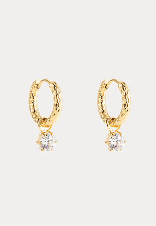 Como Hoop Earring Crystal