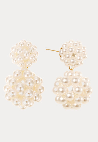 Pearl Double Bead Earring