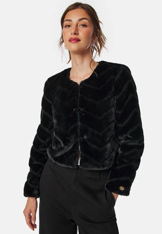 Short Party Faux Fur Jacket