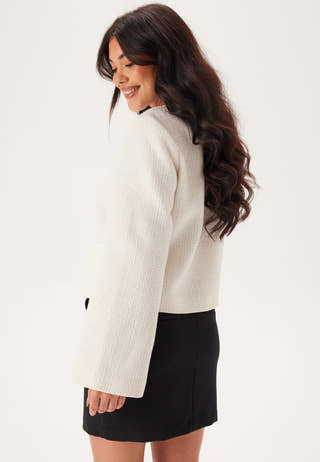 Wide Sleeve Bouclé Jacket