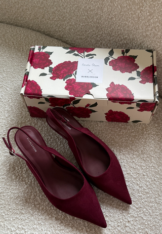 Faux Suede Slingback